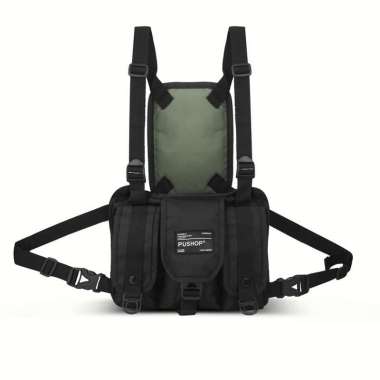 Tas Selempang Tas Dada Tactical Outdoor PUSHOP AUTHENTIC Genn HITAM