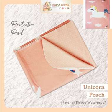 Kuma Kuma Perlak Bamboo Waterproof 90cm x 70 cm Kumakuma Perlak Unicorn Peach