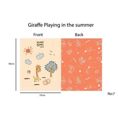 Kuma Kuma Perlak Bamboo Waterproof 90cm x 70 cm Kumakuma Perlak Giraffe Summer