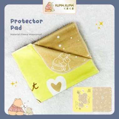 Kuma Kuma Perlak Bamboo Waterproof 90cm x 70 cm Kumakuma Perlak Baby Elephant Yellow