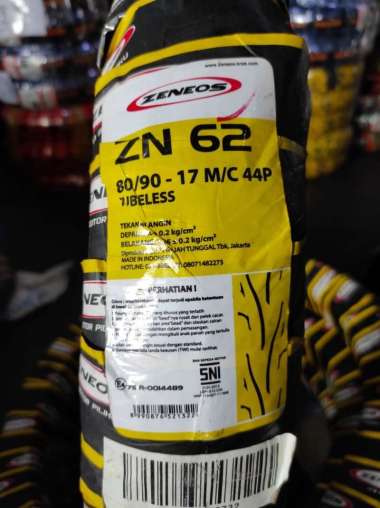 Paketan BAN ZENEOS 80/90-17 & 90/80-17 ZN 62 TUBELESS