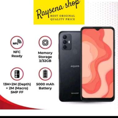 AQUOS V6 PLUS 4/64 sharp smartphone garansi resmi - Biru