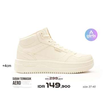 Aerostreet 37-40 Livy Natural Natural Natural - Sepatu Sneakers Wanita 38