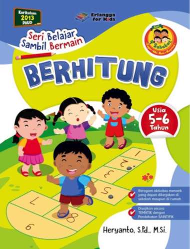 Buku Anak Tk 4 Sahabat Belajar Sambil Bermain : Berhitung 5 - 6 Tahun