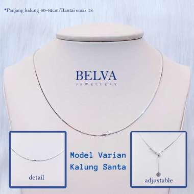 Kalung Emas Santa Rose Gold 750 Adjust - Belva Jewellery 2.200 gr