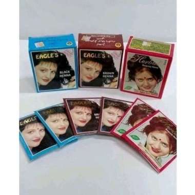Eagle's Henna Pacar Mahendi Cat Rambut Inai Kuku coklat