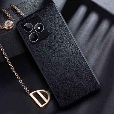 Casing Realme C53 Case Realme C53 Softcase Premium Leather Realme C53 HItam