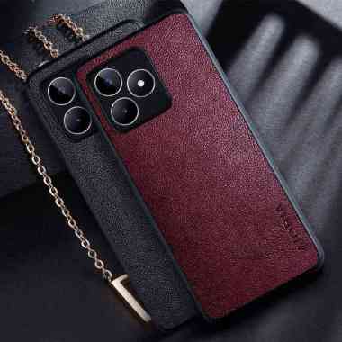 Casing Realme C53 Case Realme C53 Softcase Premium Leather Realme C53 Merah