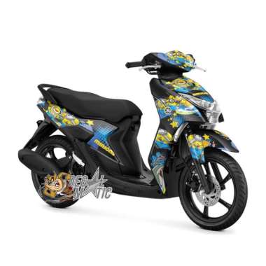 Stiker Full body Decal Motor Yamaha Mio Gear Minion Hitam
