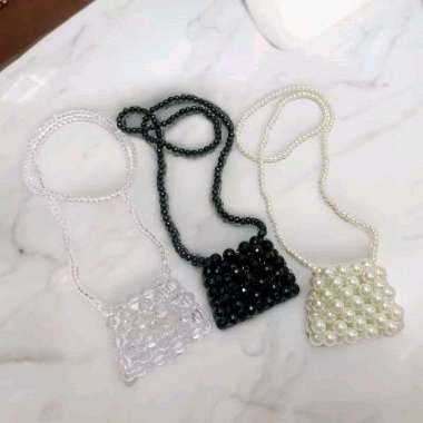 Gaby Beaded Mini Bag Pearl Akrilik Tas Selempang Mutiara Kecil Sling Bag Tas Manik Korea Handmade Ga