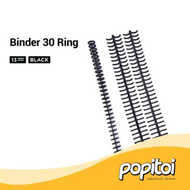 DIY 30 Holes Ring Binder Notebook A5 B5 A4 Lipat 360 Derajat Lubang BLACK