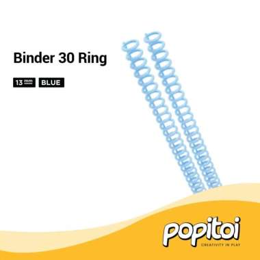 DIY 30 Holes Ring Binder Notebook A5 B5 A4 Lipat 360 Derajat Lubang BLUE