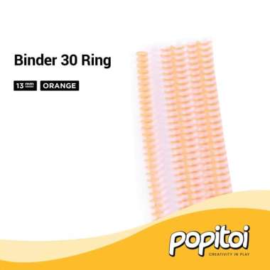 DIY 30 Holes Ring Binder Notebook A5 B5 A4 Lipat 360 Derajat Lubang Orange