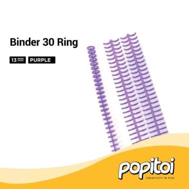 DIY 30 Holes Ring Binder Notebook A5 B5 A4 Lipat 360 Derajat Lubang PURPLE