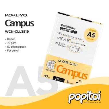 KOKUYO Campus Paper Refill Loose Leaf A5 Kertas isi Ulang Binder CLL3519