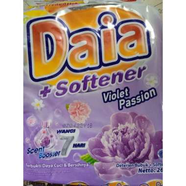 Promo Harga DAIA Deterjen Bubuk + Softener Violet 290 gr - Blibli