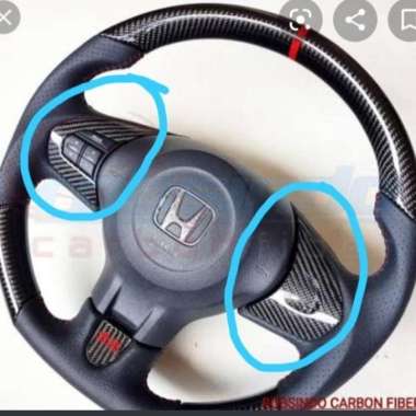 Cover Tombol Audio Stir Pencetan Stir Honda Mobilio Brio Brv Carbon