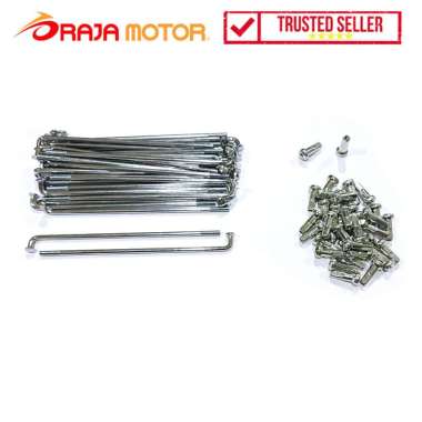TDR Ruji Jari-Jari Roda Velg Motor Ukuran 9 x10 x 120 36pcs - Chrome