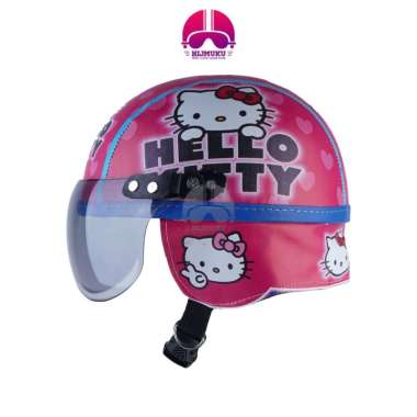 Helm Anak Retro 1 2 3 4 Tahun Karakter Motif Hello Kitty Lucu