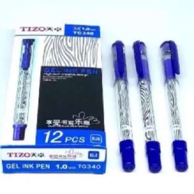 Pulpen Gel Biru Tizo 340 Biru