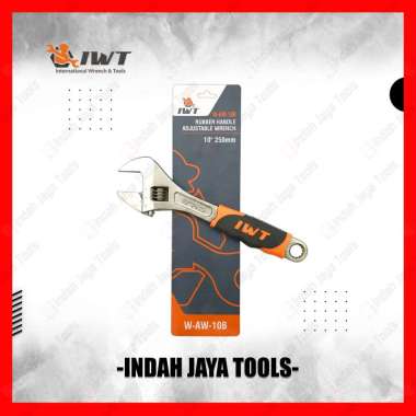 IWT Kunci Inggris 10 Inch Gagang Karet Rubber Handle Kunci Bago Wrench GAGANG BESI