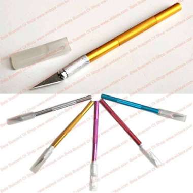 cutter full metal high quality 15 pieces refil blade hobby craft knife Multicolor