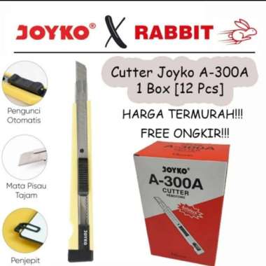 (dus) cutter joyko kecil a-300a (1 box isi 12 pcs) autolock a300a Multicolor