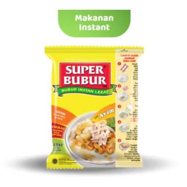 SUPER BUBUR TIM INSTAN BURYAM 45 GRAM RASA AYAM ABON SAPI KUAH SOTO KUAH KARI EXTRA KERUPUK ECERAN R