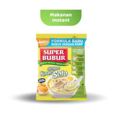 SUPER BUBUR TIM INSTAN BURYAM 45 GRAM RASA AYAM ABON SAPI KUAH SOTO KUAH KARI EXTRA KERUPUK ECERAN R