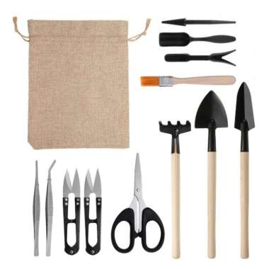 13 pcs garden planting tool set. mini sekop set Multicolor