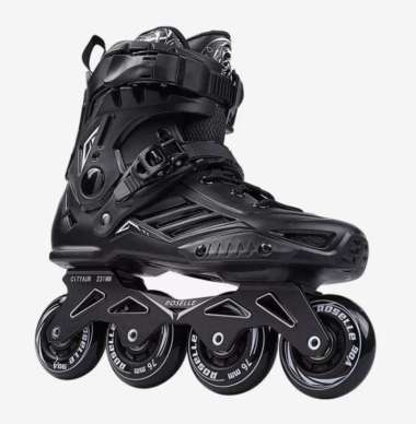 Original BLACK ROSELLE Inline Skate Freestyle Pro Slalom sepatu roda 42