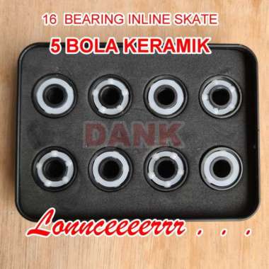 16 pc Bearing 5 Ball Ceramic Inline Skate Sepatu Roda Bearing keramik