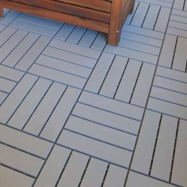 9pc LANTAI KAYU LUAR RUANGAN/PARKIT OUTDOOR/RUNENN PARKIT TAMAN Abu