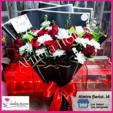 Bouquet bunga mawar VALENTINE | buket bunga asli segar | hand bouquet 1