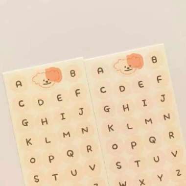 Stiker Huruf Sticker Alfabet Label Nama Kartun Lucu Untuk Buku Jurnal