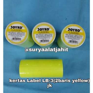 kertas label lb-3 (2 baris hijau/kuning) jk Multicolor