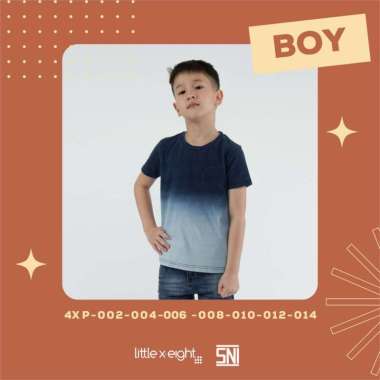 Little X eight Boy Owen T-Shirt - Kaos Pendek Two Tone Anak Cowo 1-2 tahun