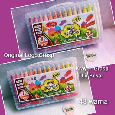 Krayon Crayon Grasp 48 Ulir Besar Warna Krayon lembut Krayon Mewah Krayon Juara Lomba Peralatan Meng