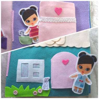 Busy Book, Quiet Book, Buku Anak, Mainan Edukasi, Doll House