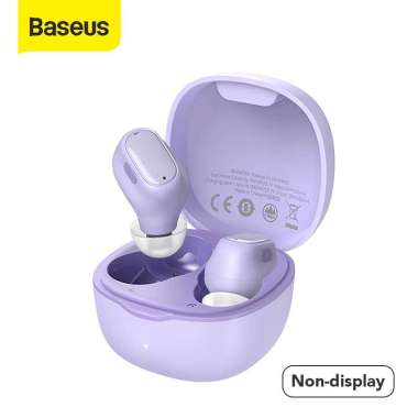 BASEUS TRUE WIRELESS BLUETOOTH EARPHONE MINI EARBUDS TWS WM01 Original PURPLE