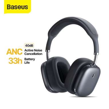 Baseus Bowie H2 Headphone ANC Headset Bluetooth Wireless Earphone Noise Canceling GREY