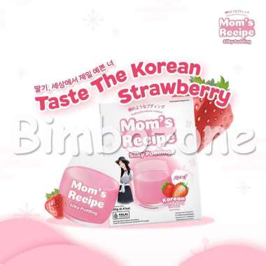 SILKY PUDDING KOREAN STRW - Pudding Puyo Puding silky bertekstur lembut Pudding premix Mom's Recipe 
