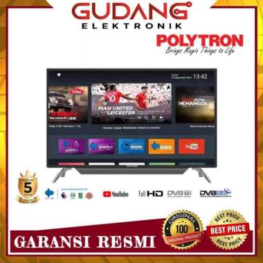 TV LED 43 INCH POLYTRON PLD 43AS1558 SMART TV GARANSI 5 TAHUN