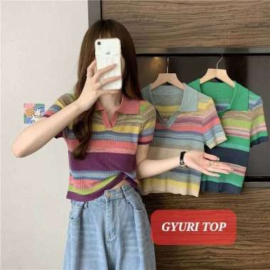 BAJUKIDDIE GYURI TOP BAJU ATASAN WANITA FASHION KOREA IMPORT DAILY GYURI GREEN
