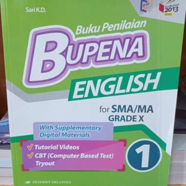 Buku Bupena Bahasa Inggris Sma Kelas 10 K13N Erlangga