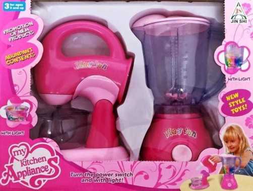 mainan anak blender dan mixer baterai set my kitchen appliances 018-03 Multicolor