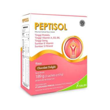 PEPTISOL MINUMAN SERBUK RASA COKELAT 189 GRAM | SUSU PROTEIN TINGGI