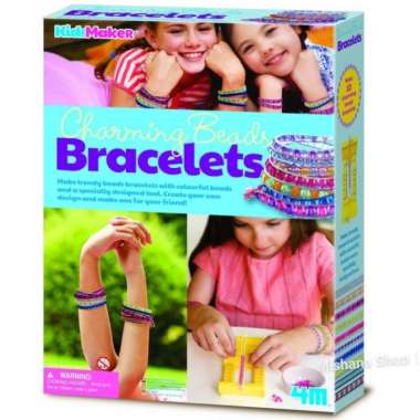mainan kreatif buat gelang anak 4m charming beads bracelet kidzmaker Multicolor