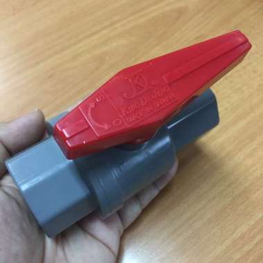 Stop Kran Ball Valve PVC 1" inch KDJ King Da Jeng made in Taiwan