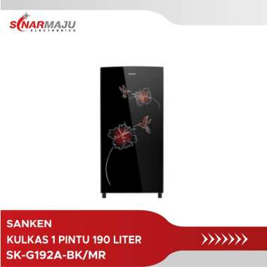 Kulkas 1 Pintu Sanken Refrigerator 190 Liter SK-G192A-BK/MR / SKG192ABKMR